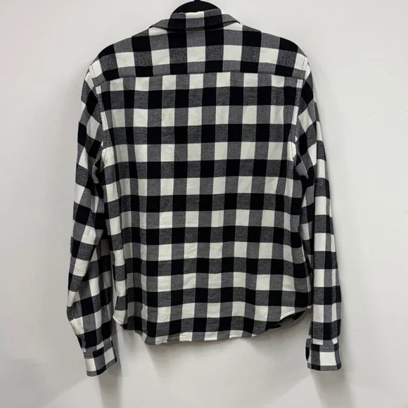 Theory Black and White Checked Button-Down Shirt - Picture 5 of 5
